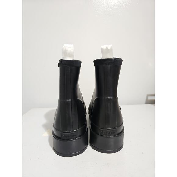 Calvin Klein Illea Rubber Boots Platform Lug Sole Womens 8 Black Rain Boot - Picture 11 of 11